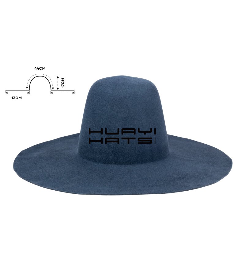 Cuerpos de Sombrero de Fieltro de Ala Ancha Azul Marino